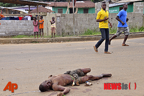 라이베리아, 정부에 에볼라 의심 사망자 시신 수습 요구 시위