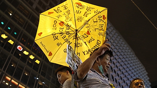 홍콩 시위 한달째…학생 시위대 중앙정부 직접 대화 요구