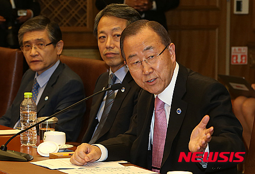 반기문, 국회 방문…박대통령 위한 '초당적 지지' 당부