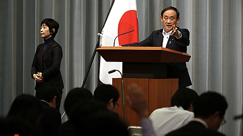 일본 스가 관방 "위안부 문제, 대만 한국 상황 다르다"