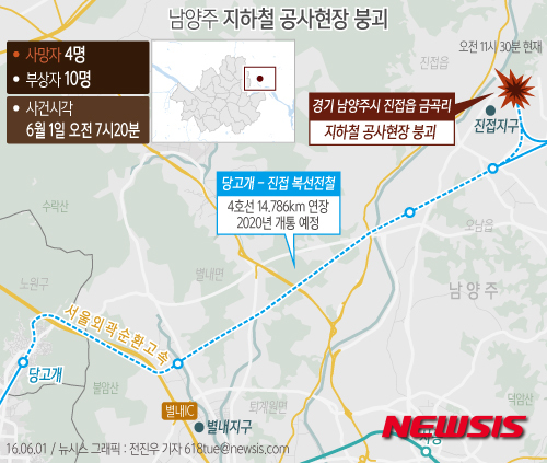 국토부 "남양주 붕괴사고, 피해자 장례·치료 지원…특별점검 실시"