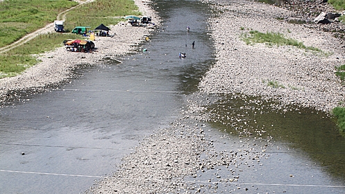 여름가뭄 심상치 않다…홍천강 바닥 드러내