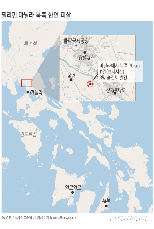 외교부 "한국인 3명 필리핀서 총에 맞아 사망"