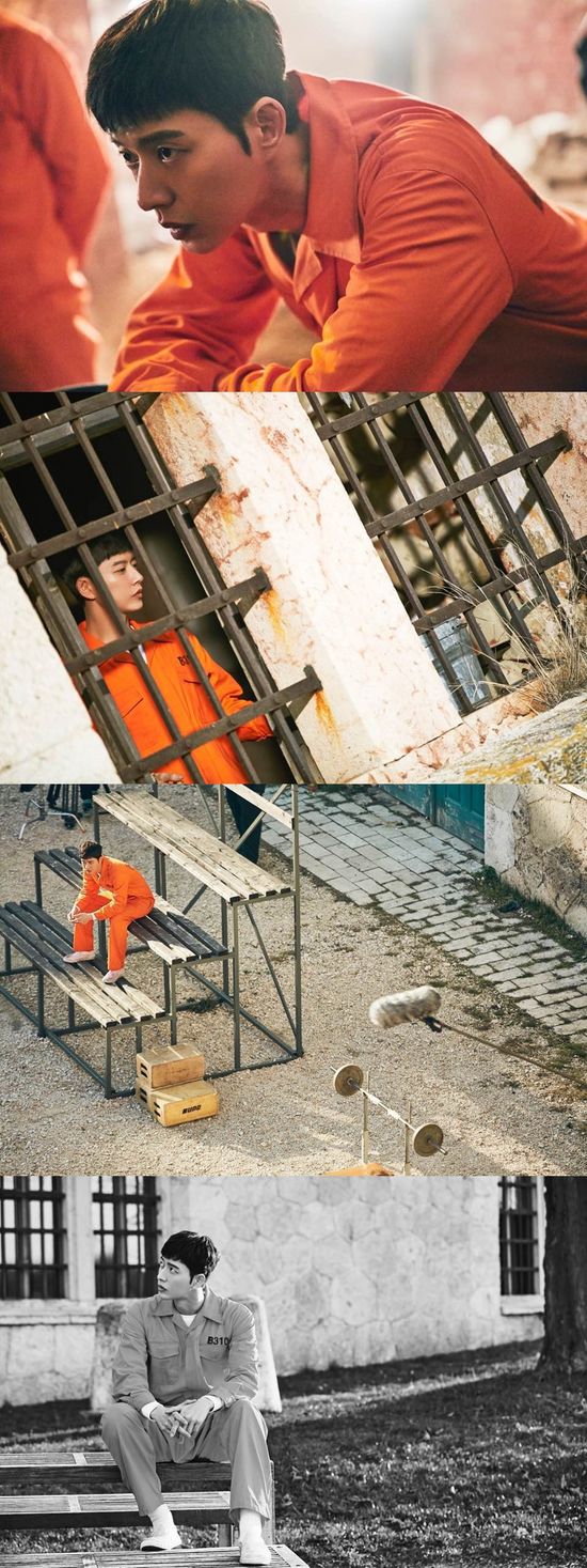 "죄수복도 멋짐"…'맨투맨' 박해진, 헝가리 감옥서 임무 수행중