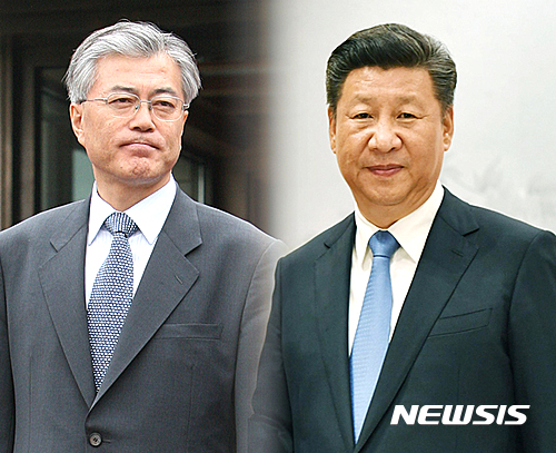 문재인 대통령 "중국 사드 제재 해결되길"…시진핑은 반대 입장 고수
