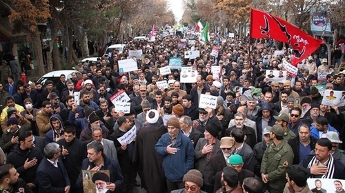 이란 혁명수비대 배치, 친정부 집회…시위·소요 진정세