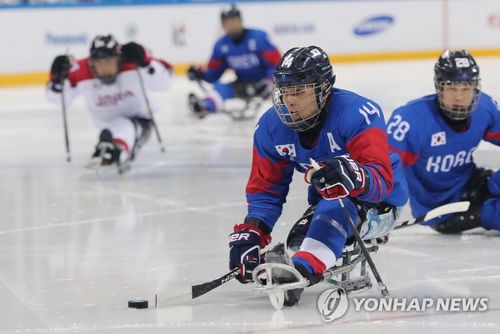패럴림픽 한국 아이스하키, 첫 경기 한일전서 4-1 완승