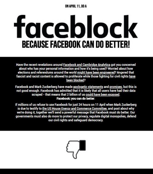 페이스북 스캔들 2라운드…집단소송·온라인 시위 봇물