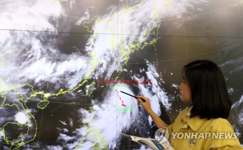 태풍 쁘라삐룬, 일본 쓰시마섬 쪽으로…"서쪽은 위험지역서 제외"