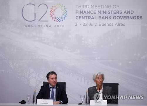 아르헨티나에 집결한 G20 경제수장들…무역전쟁 '네 탓' 공방