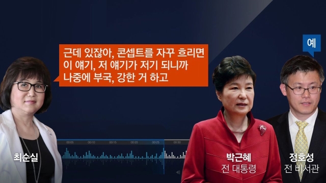 최순실, 호통치며 '취임사' 수정 지시…박근혜 "예예예"