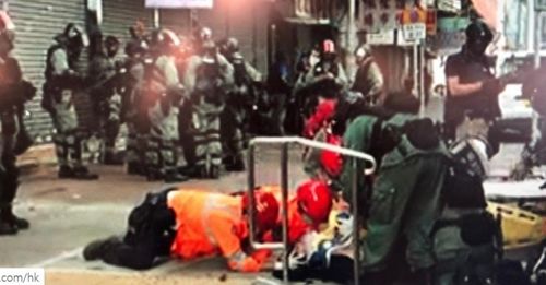 홍콩 시위 10대 실탄 맞자 중 언론은 "경찰의 정당방위" 옹호