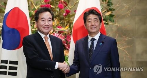 일본 언론 "이총리·아베 회담, 평행선으로 끝나"