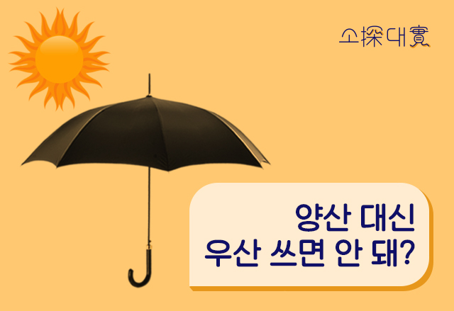 [소탐대실] 양산 대신 그냥 우산 써도 될까?
