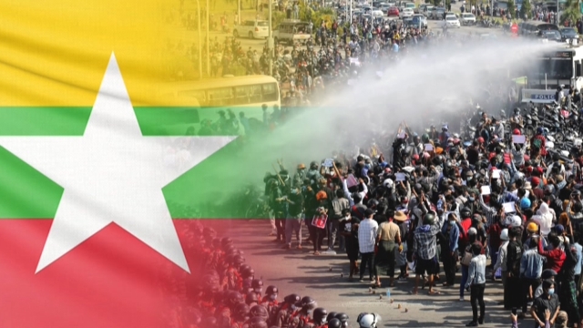 미얀마 쿠데타 지원 시위대가 나타났습니다 … 유혈 사태