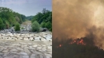 바닥 드러낸 강에 대형 산불까지…타들어가는 유럽