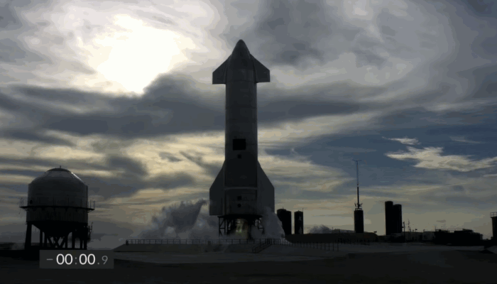 현지 시간 3일 미국 텍사스주 보카치카 발사기지에서 SN10이 발사되고 있다.〈영상=유튜브 Space X〉
