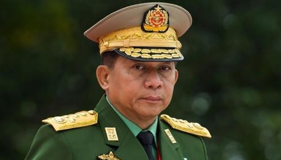 쿠데타를 일으킨 민 아웅 흘라잉 미얀마 최고사령관. 〈AFP=연합뉴스〉