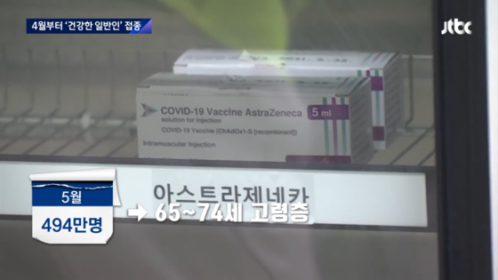 65세부터 74세까지 아스트라제네카 백신 접종 (JTBC 뉴스룸)