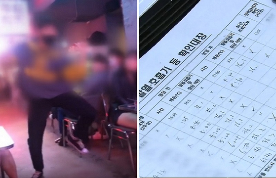 부산의 한 술집에서 직원이 춤추는 모습. (기사 본문과 관련 없음) 〈사진-JTBC 캡쳐〉
