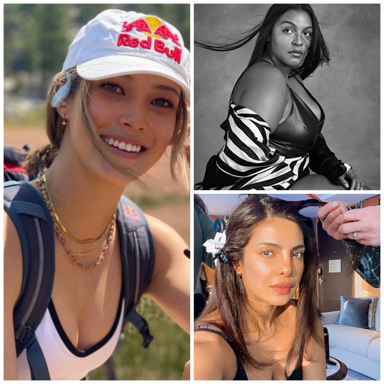 빅토리아 시크릿의 새 모델 구아이링(왼쪽), 팔로마 엘세서(오른쪽 위), 프리앙카 초프라(오른쪽 아래). 〈사진=인스타그램〉