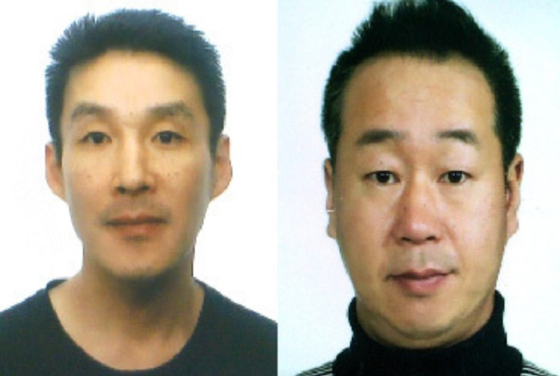 제주 중학생 살인사건 피의자인 백광석(48·왼쪽)과 공범 김시남(46). 〈사진-제주경찰청〉