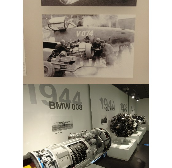 BMW 박물관 강제동원 관련 전시 공간. 강제노동 현장 사진과 생산 제품 등을 전시해놨다.