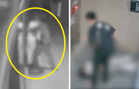 숨진 여성의 어머니가 공개한 사건 당일 CCTV 장면. 〈사진-SBS 캡처〉
