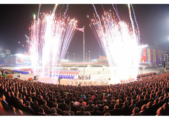 북한 정권수립 73주년 기념 노농적위대 열병식. 〈사진=조선중앙통신〉