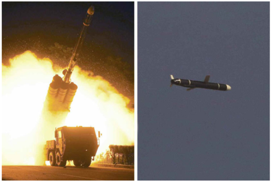 북한이 시험발사했다고 밝힌 신형 장거리 순항 미사일. 〈사진=노동신문〉
