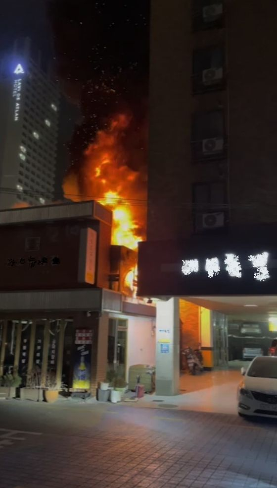 1월 19일 부산시 해운대구 식당 화재 〈사진=조재한〉