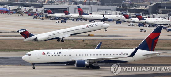 미국 델타항공 여객기 모습 〈사진=연합뉴스〉
