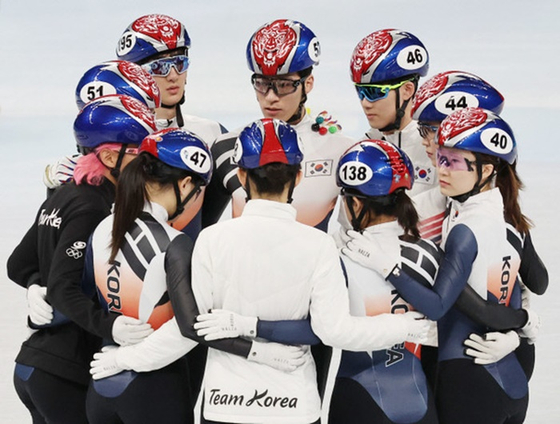 2022 베이징동계올림픽에 출전했던 한국 쇼트트랙 대표팀 선수들. 〈사진-연합뉴스〉 