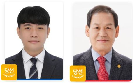 제11대 서울시의회 박강산 당선인(최연소)과 윤종복 당선인(최고령).