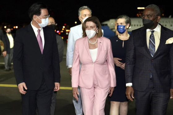 지난 2일 대만을 방문한 낸시 펠로시 미국 하원의장. 〈사진=연합뉴스〉
